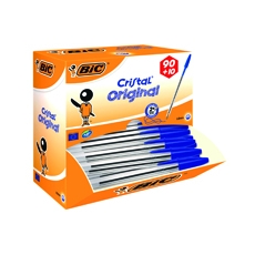 Bic Cristal Bpoint Pen Med Blu Pk100