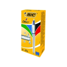 Bic 4 Colours Shine Assorted Pk12  (^)