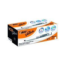 Bic Velleda Markers 1741 Blk Pk12