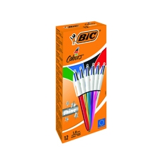 Bic 4 Colours Bp M/Point Astd Pk12