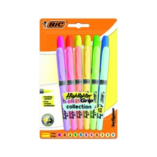 Bic Highlghtr Grip Pastel Astd Pk12