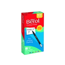 Berol Colour Fine Pen Ast Ink Pk12