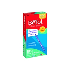 Berol Colour Broad Pen Asst WB Pk12