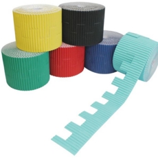 Corrugated Border Rolls 63mm X 10M Battlement Assorted