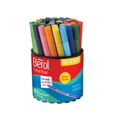 Berol Colour Broad Pen Asst WB Pk42