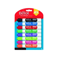 Berol D/Wipe Bullet Marker Asst Pk8