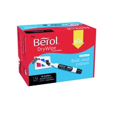 Berol D/Wipe Chisel Marker Asst Pk48