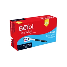 Berol D/Wipe Broad Marker Blk Pk192