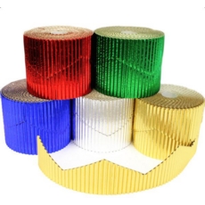 Corrugated Border Rolls 63mm X 10M Peak Metallic