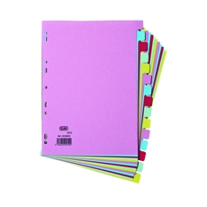 Elba A4 Card Dividers 15 Part Ast