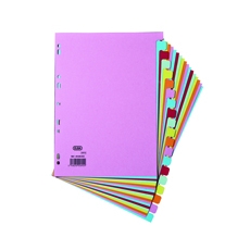 Elba A4 Card Dividers 20 Part Ast