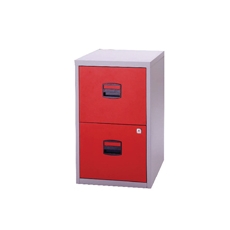 Bisley 2 Drw Home Filing Grey/Red