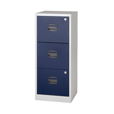 Bisley 3 Drw Home Filing Grey/Blue