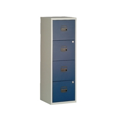 Bisley 4 Drw Home Filing Grey/Blue