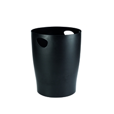 Contour Waste Paper Bin Black