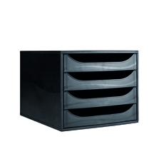 Contour 4 Drawer Set Black CE06114