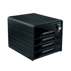 Smoove Secure 4Drawer mod W/Lock Blk