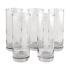 Clear Tall Tumbler Drink Glass Pk6