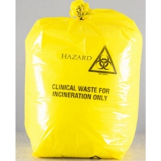 Clinical Waste Bag Yellow 90L 15x28x39" (12Kg Rated)