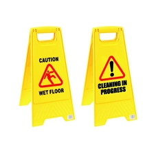 2Work Saf Sign Caution Wet Floor Ylw