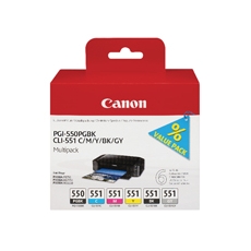 Canon PGI-550/CLI-551 PBK/C/M/Y/BK/G