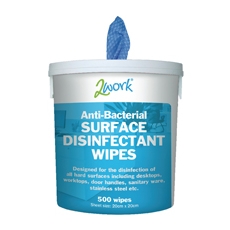 2Work Disinfectant 500 Wipes Tub