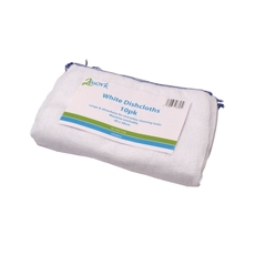 2Work Dishcloths 400x280mm Wht Pk10