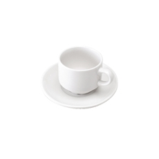 White Cup and Saucer Pk6 CP305091