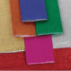 Crepe Paper 500mm X 2.5M Metallic Assorted