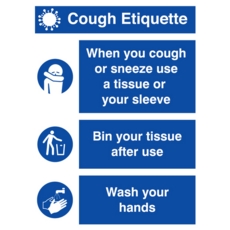 Covid Sign Cough Etiquette A3 400micron PVC