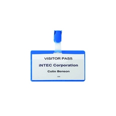 Durable Vis Badge 60x90mm Blue Pk25