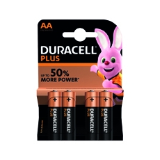 R Duracell Plus AA Battery Pk4