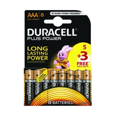 Duracell Plus Power AAA Battery 1.5V Pk8