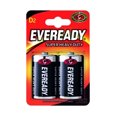 Eveready Super HD Size D Battery Pk2