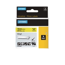 Dymo Rhino Vinyl Tape 19mm Blk/Ylw