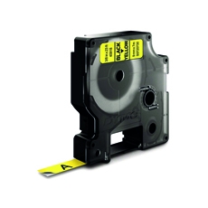 Dymo 40918 D1 Label Tape Black on Yellow 9mm x 7m