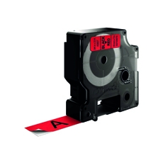 Dymo 45807 D1 Label Tape Black on Red 19mm x 7m