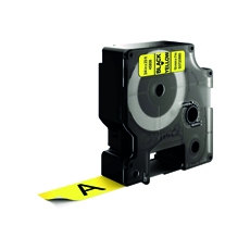 Dymo 45808 D1 Label Tape Black on Yellow 19mm x 7m