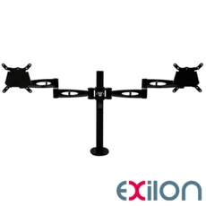 Exilon Monitor Arm Dual Screen Black