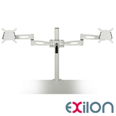 Exilon Monitor Arm Dual Screen White