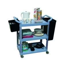 GPC 3 Shelf Service Trolley Grey