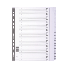 Mylar 1 20 Divider A4 Maxi White