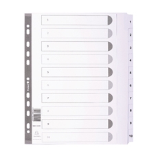 Guildhall 1-10 Index Mylar White A4