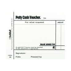 Guildhall Petty Cash Pad 100Lf Pk 5