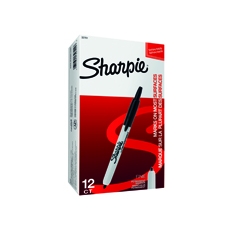 Sharpie Retractable Marker Blk Pk12