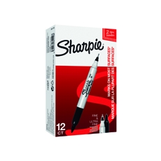 Sharpie Perm Twin Tip Marker Blk P12