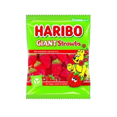 Haribo Giant Strawbs Bag 160g Pk12