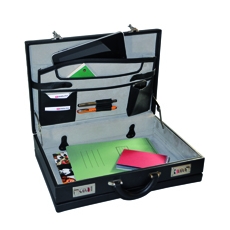 Monolith PVC Expand Attache Case Blk