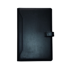 Monolith Conf Foldr PU w/Pad A4 Blk