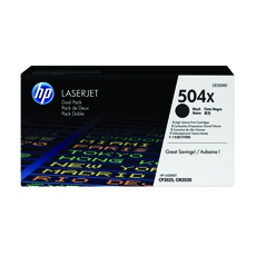 H HP 504X Black Dual Pk LJ Toner